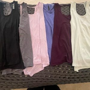 Athleta Essence Tie Back tanks bundle of 6 size small